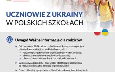 Obowiązek szkolny i obowiązek nauki dla dzieci i młodzieży z Ukrainy