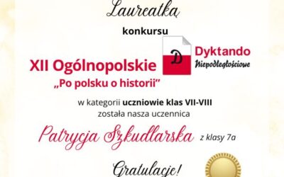 Mamy Laureatkę XII Ogólnopolskiego Dyktanda Niepodległościowego!